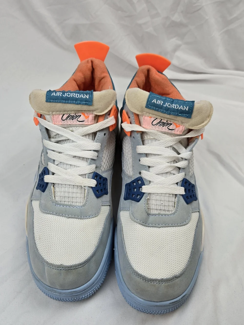Union LA x Air Jordan 4 Mens Shoes Retro Blue Gray Orange DC9533-802 Size 10